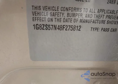 2008 Saturn Aura Xe from USA, damaged, VIN 1G8ZS57N48F275812